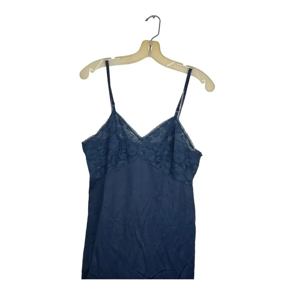 Vintage JC‎ Penney Gaymode Nylon Navy Full Slip - Picture 2 of 7